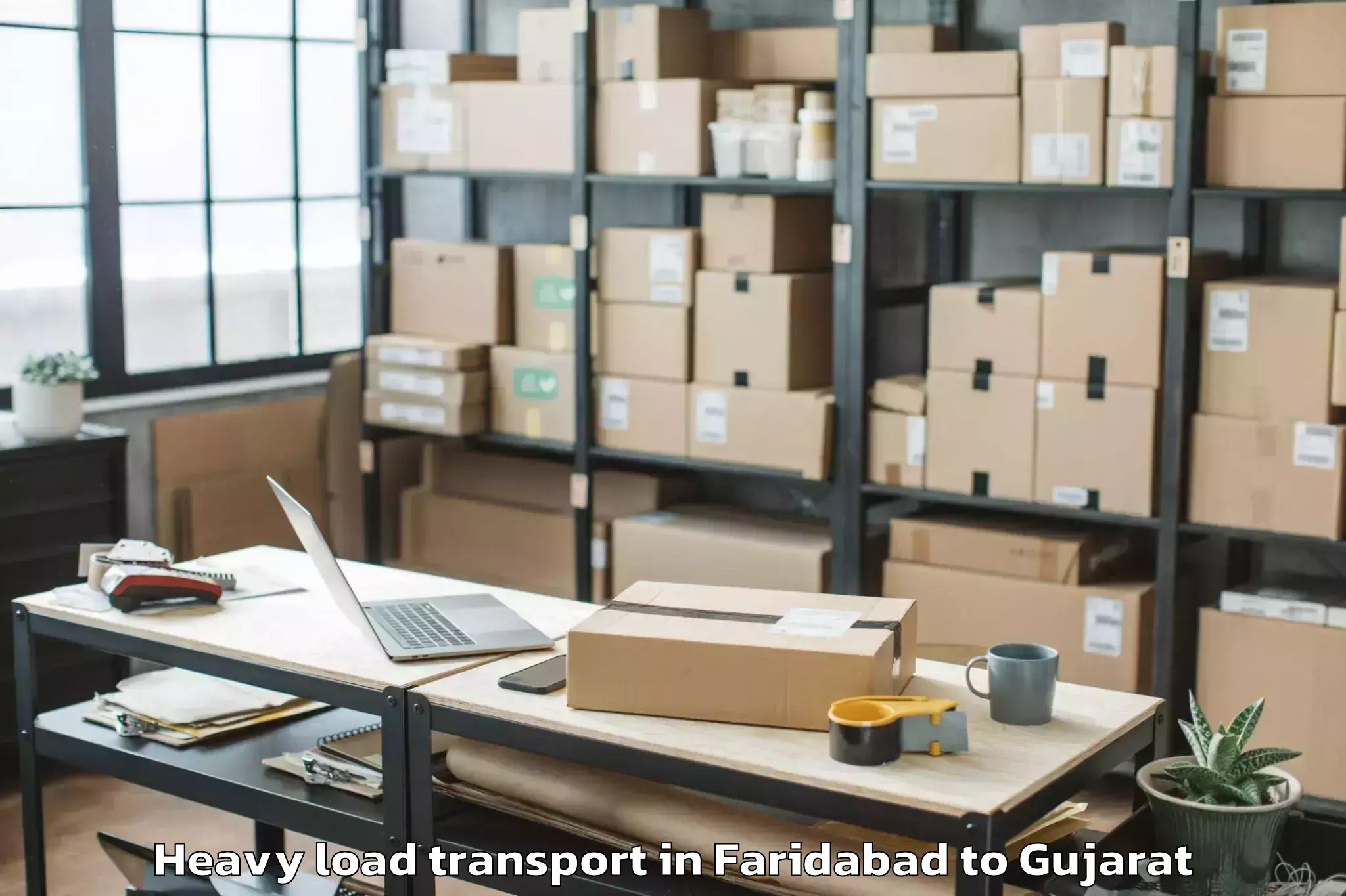 Easy Faridabad to Bhavnagar Airport Bhu Heavy Load Transport Booking